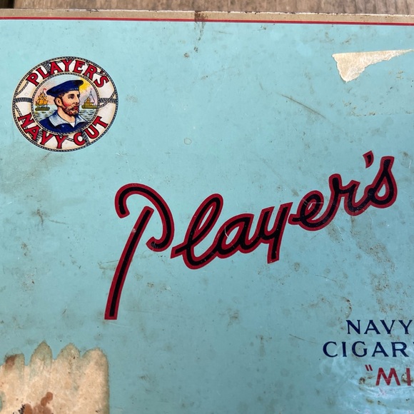 Vintage 1960’s Player’s Mild Navy Cut Cigarettes Empty Cigarette Tin - Picture 5 of 15